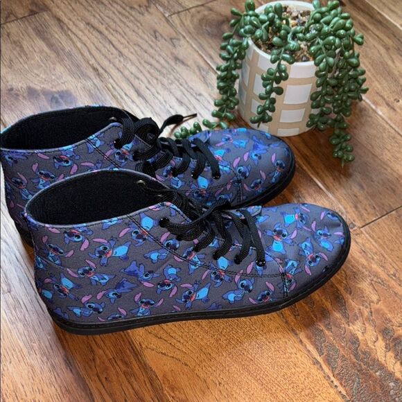 Lilo Blue Patterned High-Top Shoes - Picture 1 of 14